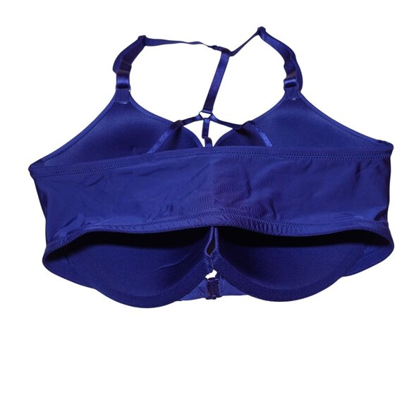 Victoria's Secret Push Up Bra Size 34DD Blue Racerback Straps Underwired - Picture 3 of 8